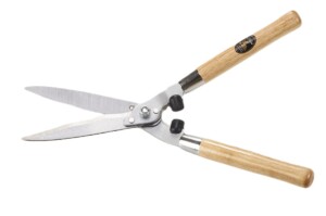 Foarfecă pentru gard viu cu lamă ondulată 20 cm, mânere din lemn